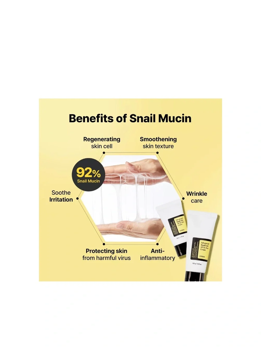 COSRX Advanced Snail 92 All In One Cream (3.52 oz /100 g)